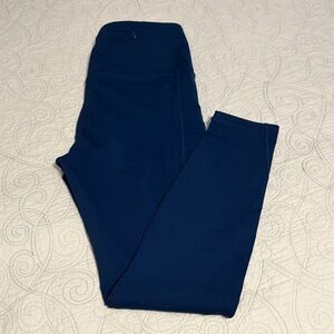 Thick Winter Navy Blue Leggings w/double side pockets and back zipper pocket